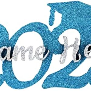 Personalized Custom Name Glitter Graduation Decorations Wood Sign Photo Prop Class of 2023 2024 2025 2026