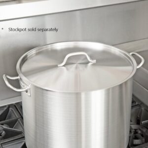 TrueCraftware- 80 qt. Stainless Steel Stock Pot Lid 20-3/8" Diameter x 5/8" Thickness- Heavy Duty Stock Pot Cover Stew Pot Simmering Pot Soup Pot Lid for Soup Pasta Vegetable Oven Safe & NSF Certified