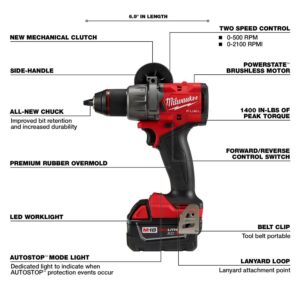 Milwaukee Electric Tool M18 Fuel 1/2"" Drill Driver Kit