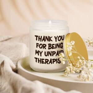 Thank You Gifts for Coworkers, Funny Birthday Gifts for Friends, Friendship Gifts for Women, Unpaid Therapist Gifts for Mom Teacher Nurse,Thanksgiving Christmas Gift, Lavender Scented Candle