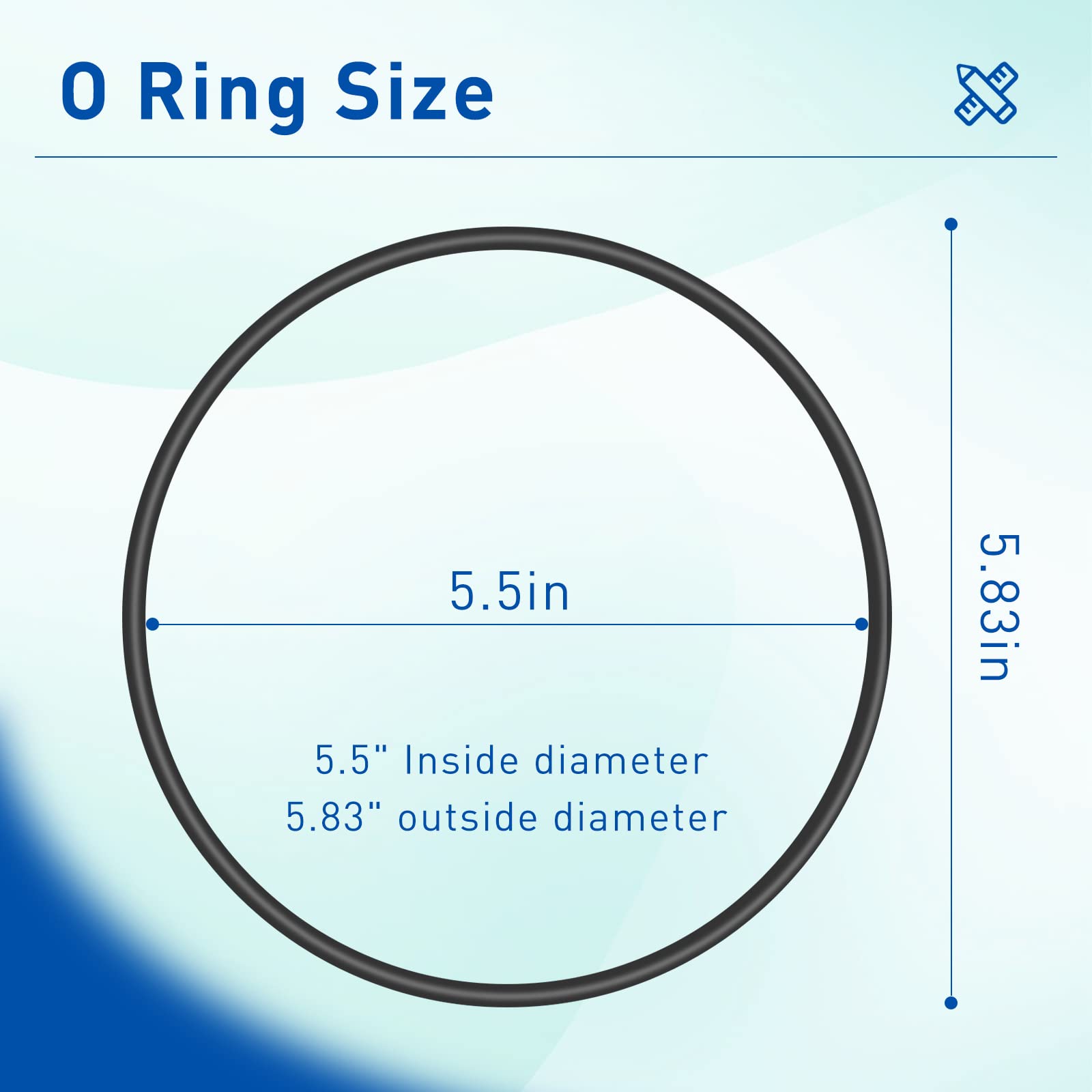 Water Filter O Ring 151122 Whole House Water Filter Gasket Compatible with Pentek Big Blue Water Filter System Cartridge Lid Seal Ring -6 Pack