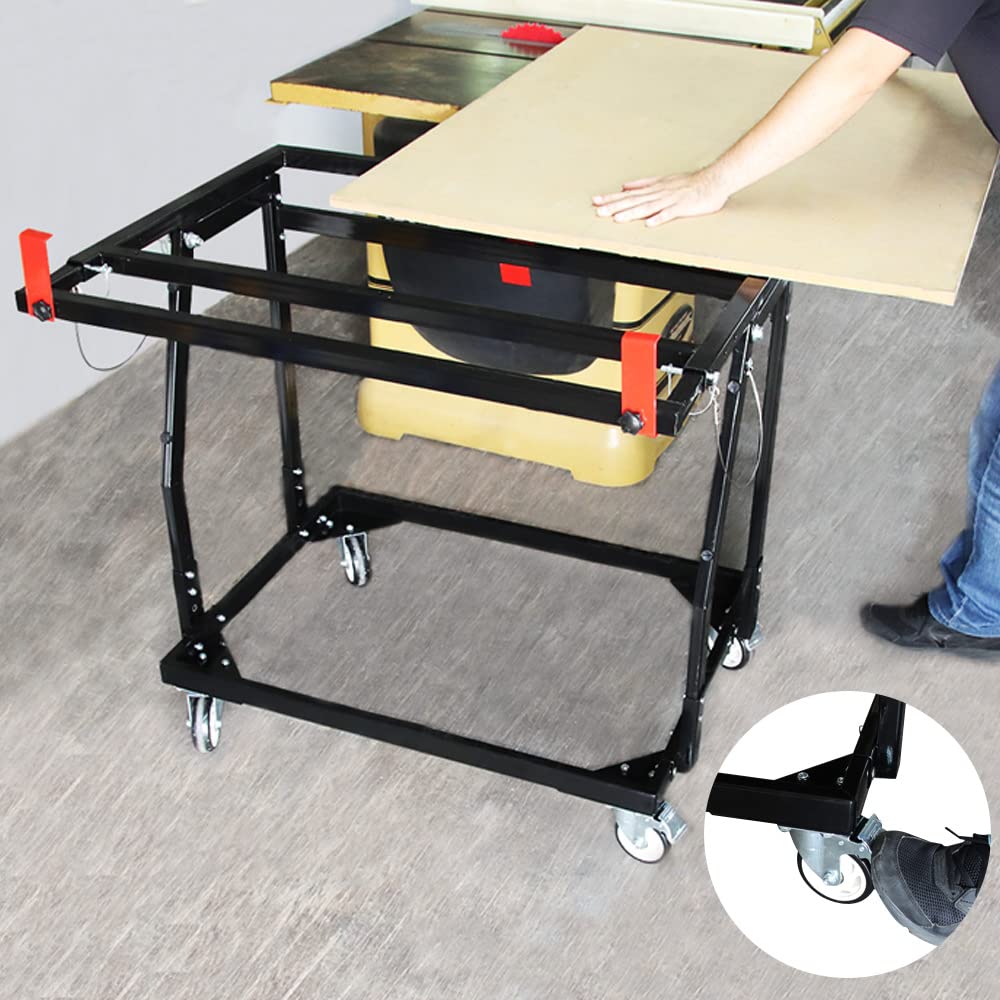 O'SKOOL Panel Handler Cart and Shop Stand, Tilting Panel Carts with Rubber Swivel Casters