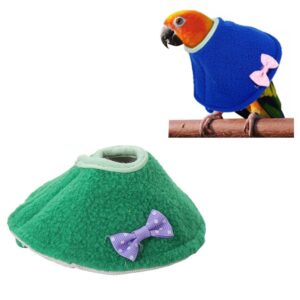 4 Pcs Adjustable Bird Cone Collar, Elizabethan Collar Parrots Protection Cover, Anti-bite Anti-Licking Wound Healing After Surgery Collar Cones(L)