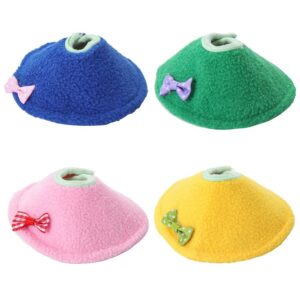 4 Pcs Adjustable Bird Cone Collar, Elizabethan Collar Parrots Protection Cover, Anti-bite Anti-Licking Wound Healing After Surgery Collar Cones(L)