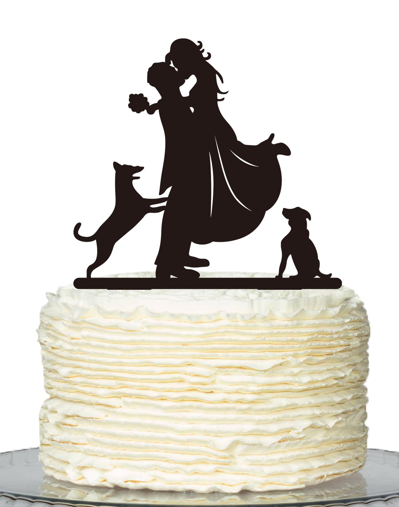 Wedding Cake Topper,Dog Funny Mr & Mrs, Bride and Groom Wedding Party Decoration —Dogs