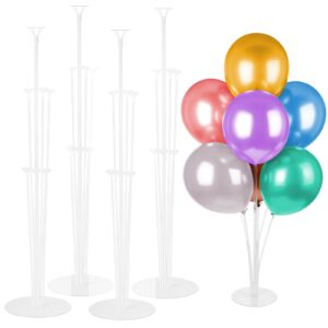 balloon stand kit 4 sets balloon arch stand with base and balloon sticks for christmas table graduation wedding birthday baby shower gender reveal party decorations