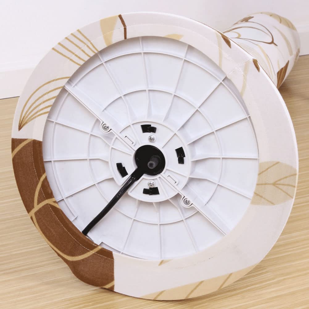 ZUYYON Tower Fan Dust Cover, Vertical Fan Dustproof Protection Cover for 31.5-39.4 Inch, Washable Floor-standing Fan Guard, Household Stand Fan Flower Pattern Cover (Brown Leaves)