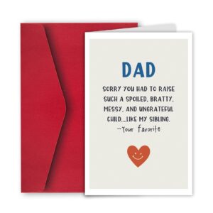 ulbeelol humorous fathers day card, funny birthday card for dad, hilarious dad card, arrogant fathers day card, funny card for father