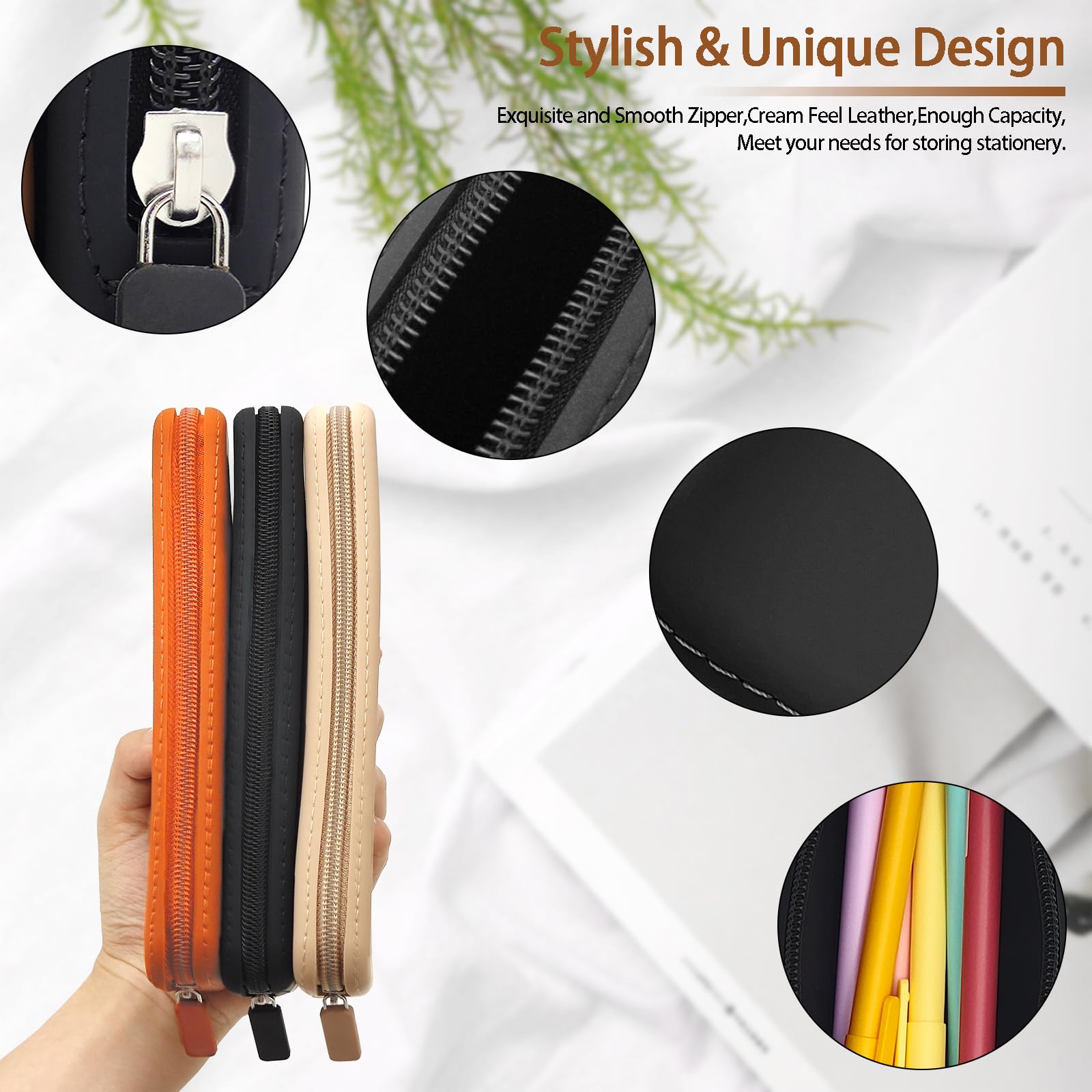 Silicone Pencil Case, Waterproof Silicone Cosmetic Bag, Pencil Bag, Multifunctional Pencil Case Aesthetic, Zipper Storage Bag (Black)