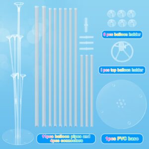 Balloon Stand Kit 4 sets Balloon Arch Stand with Base and Balloon Sticks for Christmas Table Graduation Wedding Birthday Baby Shower Gender Reveal Party Decorations