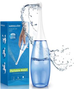 portable bidet-postpartum care-peri bottle for travel -portable bidet 400ml upside down, vaginal cleaning, recovery, hospital labor and delivery essentials - blue