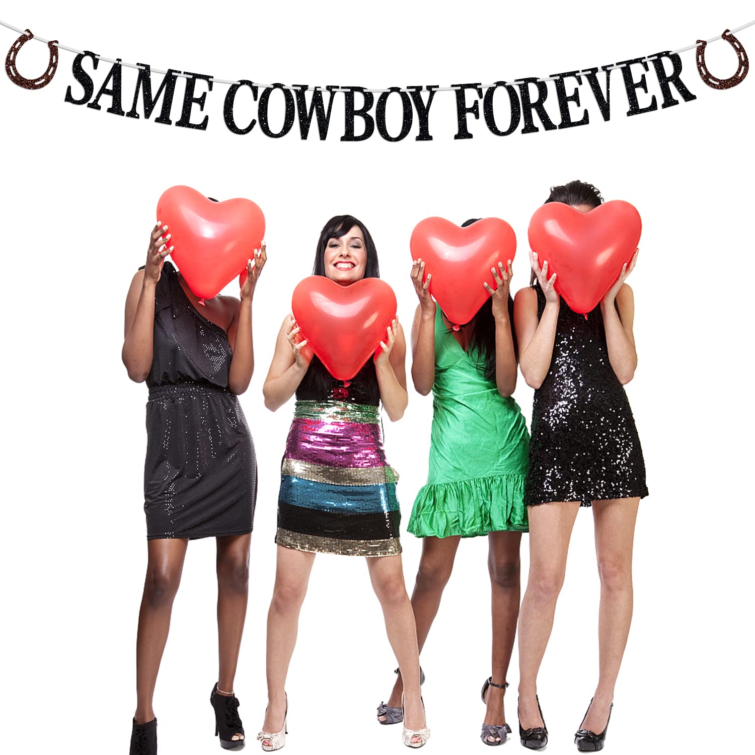 Same Cowboy Forever Banner, Country Western Bachelorette/Funny Bridal Shower Decorations/Hen Party Bunting Sign, Bachelorette Party Decoration Supplies