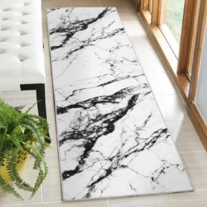 asrug 2x7 kitchen runner rug, washable runners for hallways, bathroom runner rug, modern area rug, soft low-pile floor non slip carpet, white entryway rugs indoor, mable design laundry room rug