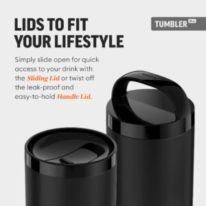 Ember Tumbler, Temperature Control Travel Mug, Stainless Steel, App-Controlled Heated Coffee Mug with 3-Hour Battery Life, Slate Black, 16 Oz