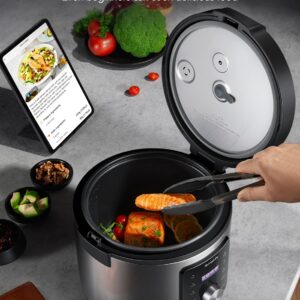 GoveeLife Smart Rice Cooker, 6-in-1 Multi-Cooker, Slow Cooker, Yogurt Maker, Saute Pan, Steamer, Food Warmer, 1000W, 10-Cup Uncooked 5.2 Quart, Includes App with 33 Recipes