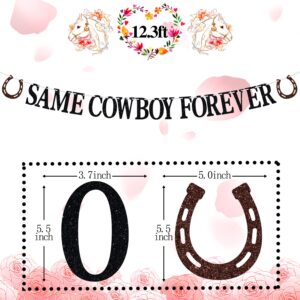 Same Cowboy Forever Banner, Country Western Bachelorette/Funny Bridal Shower Decorations/Hen Party Bunting Sign, Bachelorette Party Decoration Supplies