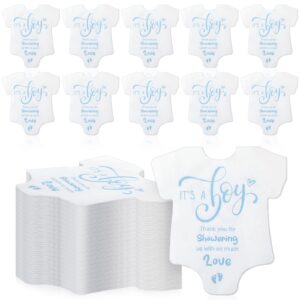 100 pcs small baby shower napkins blue it's a boy baby shower decoration disposable paper napkins for baby shower gender reveal party supplies