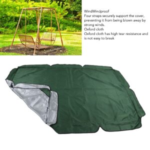 2-Seat Porch Swing Canopy Replacement Waterproof Swing Top Cover Garden Swing Seat Replacement Canopy for Outside, Backyard, Garden(Dark Green)