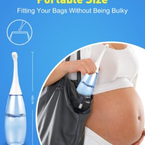 Portable Bidet-Postpartum Care-Peri Bottle for Travel -Portable Bidet 400ml Upside Down, Vaginal Cleaning, Recovery, Hospital Labor and Delivery Essentials - Blue