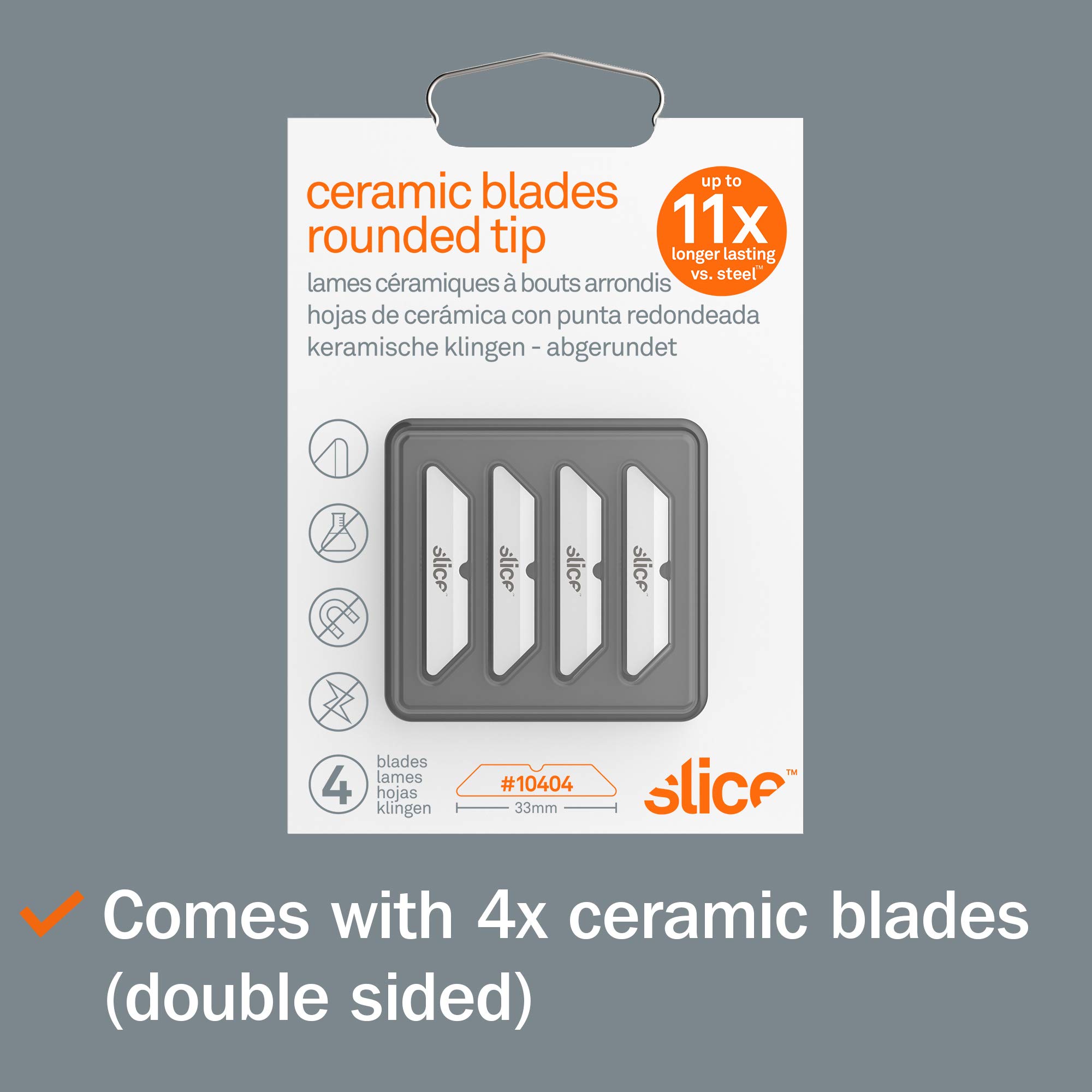 Slice 10400 Box Cutter + 10404 Replacement Blades (4-pack)