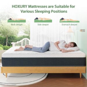 HOXURY Queen Mattress, 12 Inch Green Tea Memory Foam Mattress in a Box, Medium Firm Queen Size Mattress for Pressure Relief, CertiPUR-US Certified