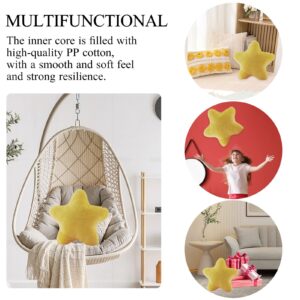 AUCOOMA Star Plush Pillow, Star Shape Stuffed Toy Soft for Kids Yellow 15.7 Inch