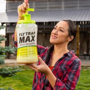 RESCUE! Fly Trap Max Bundle – Large Reusable Outdoor Fly Trap & Refill Bundle - 2 Traps + 2 Refills