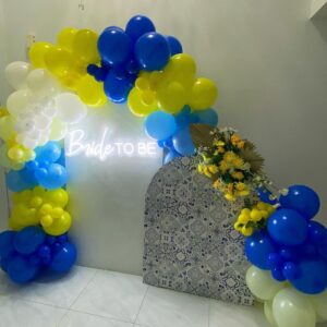 Biapian Yellow Blue Balloons, 60PCS Blue Yellow White Balloons, 12Inch Blue Gold Confetti Balloons Dark Blue Latex Balloon Helium for Birthday Wedding Graduation Baby Shower Socer Party Decoration