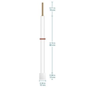 stonylab Stainless Steel Electrode, 10 x 10 x 0.1 mm Laboratory Electrode with Stainless Steel Sheet Plate and PTFE Body for stonylab Electrolytic Cell Electrode