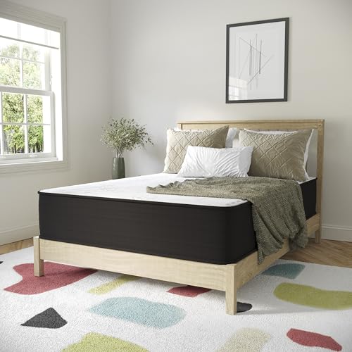 Flash Furniture Dream 12" Hybrid Spring and Foam Mattress in a Box, High Density Foam and Spring Hybrid Mattress, Full