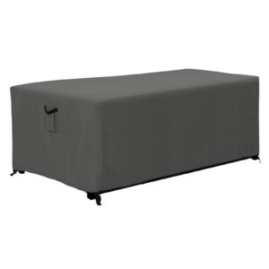 abccanopy deck box cover outdoor large storage box cover universal outdoor furniture cover waterproof and dustproof winter protection 44x28x24 grey