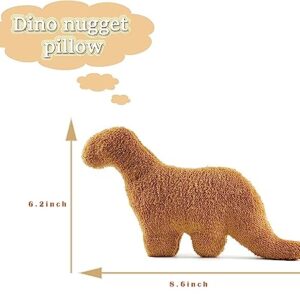 Wlevzzor Dino Nugget Pillow, Get Roaring Large Dino Chicken Nugget Plush Pillow - Perfect for Dinosaur Lovers, Birthday Gifts, and Party Decorations (Dinosaur-A)