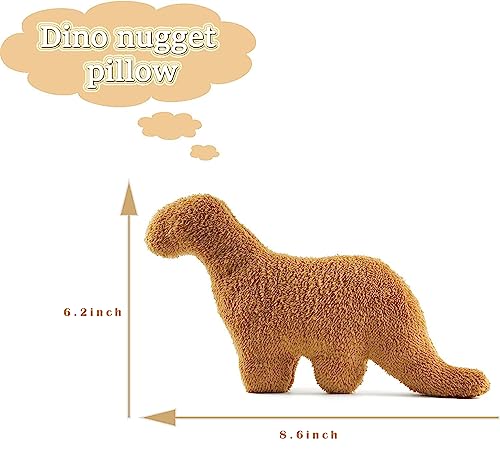 Wlevzzor Dino Nugget Pillow, Get Roaring Large Dino Chicken Nugget Plush Pillow - Perfect for Dinosaur Lovers, Birthday Gifts, and Party Decorations (Dinosaur-A)