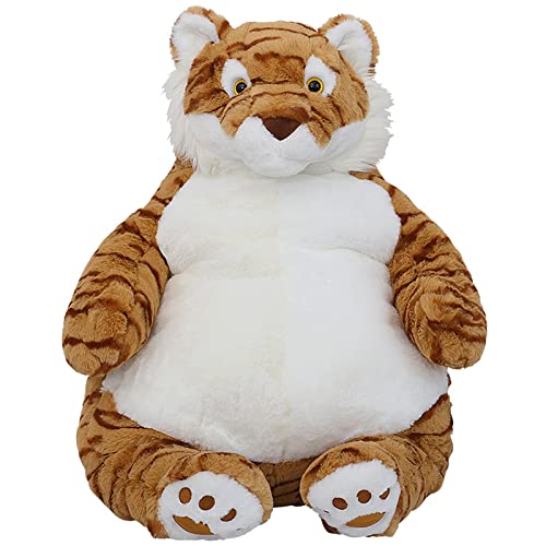 ronivia Tiger Weighted Stuffed Animals, 17" 3.5 lbs Weighted Tiger Plush Large Weighted Plush Animal Toy Pillow Gifts for Boys and Girls