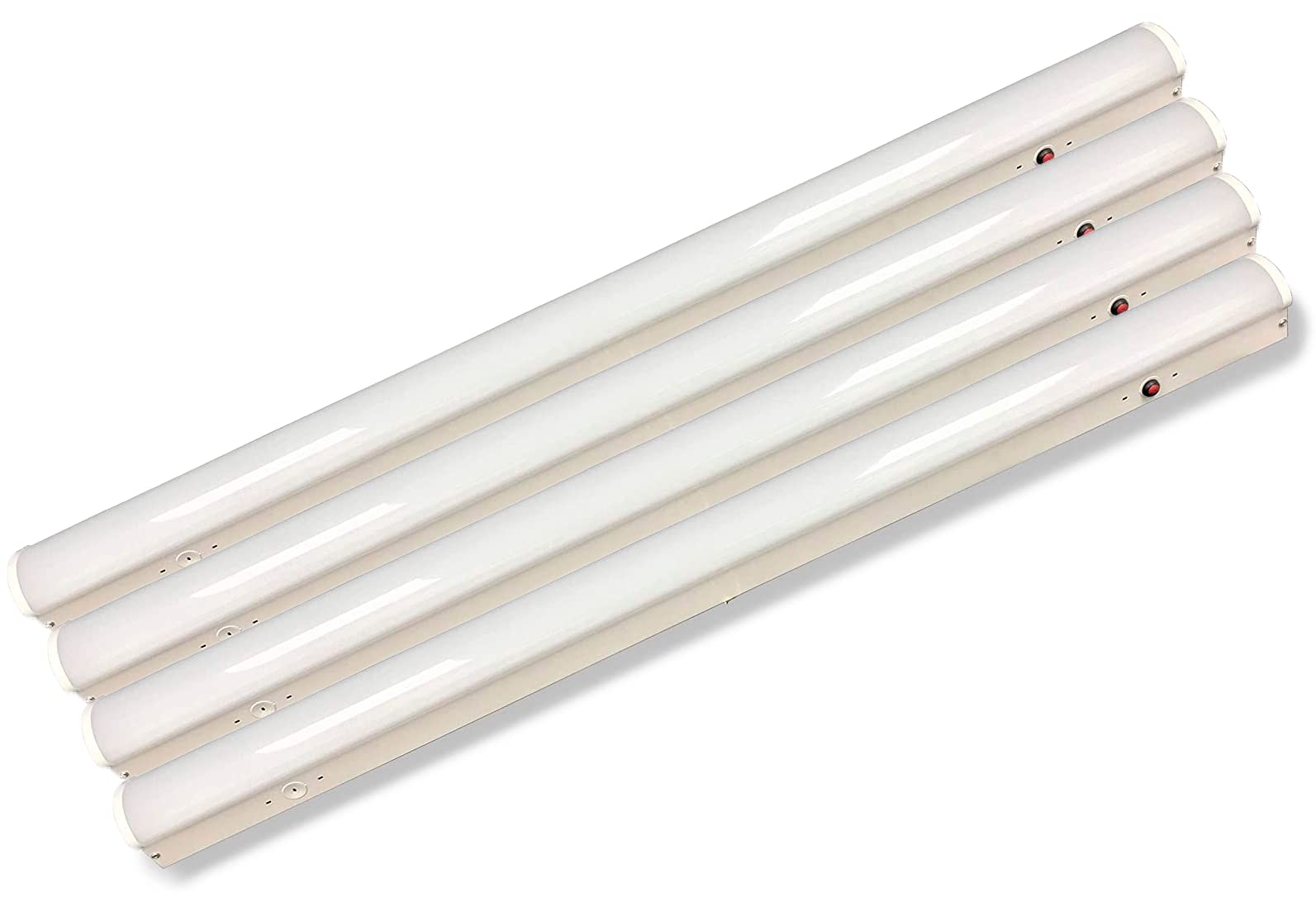 E2 Lighting 4ft LED Light Strip, 40W Linear with Emergency Battery, 3 CCT Tunable 3500K/4000K/5000K, Dimmable, Ideal for Warehouse Use-4 Pack