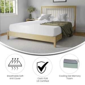 Flash Furniture Jasmine 8 Inch Green Tea Memory Foam Mattress - Charcoal Infused - Supportive Pressure Relief - CertiPUR-US Certified Foam - Queen Mattress in a Box