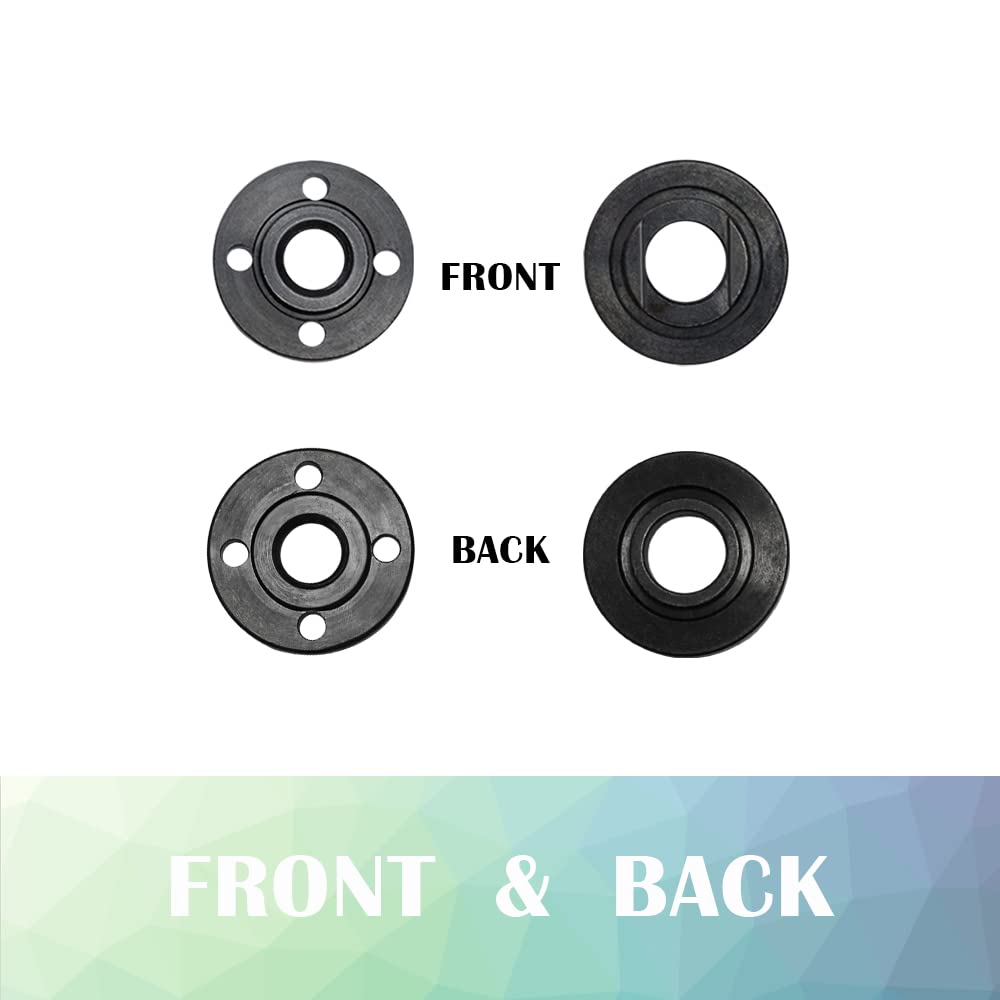 4PCS 5/8 Angle Grinder Outer Lock Nut 2 Pack Flange Nuts for Compatible with 5/8"-11 Dewalt Bosch Black Decker Makita HE001-2