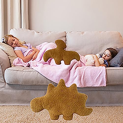 Wlevzzor Dino Nugget Pillow, Get Roaring Large Dino Chicken Nugget Plush Pillow - Perfect for Dinosaur Lovers, Birthday Gifts, and Party Decorations (Dinosaur-A)