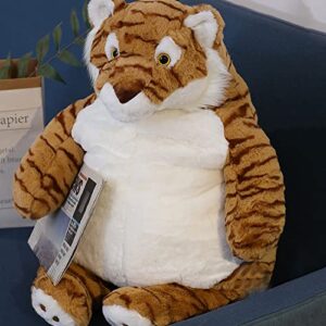 ronivia Tiger Weighted Stuffed Animals, 17" 3.5 lbs Weighted Tiger Plush Large Weighted Plush Animal Toy Pillow Gifts for Boys and Girls