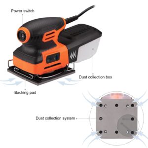 2.2A 1/4 Sheet Sander with Copper Motor, Dust-proof Switch and Soft Rubber Protection - PSS01A