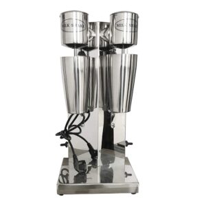 double heads milkshake maker machine commercial electric smoothie blender stainless steel, electric smoothie ice cream maker for commercial and home(180w)