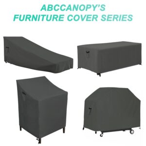 ABCCANOPY Deck Box Cover Outdoor Large Storage Box Cover Universal Outdoor Furniture Cover Waterproof and Dustproof Winter Protection 44x28x24 Grey