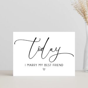 Groom Card From Bride On Our Wedding Day Stationery - Husband To Be Letter - Love Gift For Him From Wife - Marry You Vows - Today I Marry