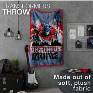 Franco Collectibles Transformers Rise of The Beasts Movie Bedding Super Soft Micro Raschel Throw, 46 in x 60 in, (Official Licensed Product)