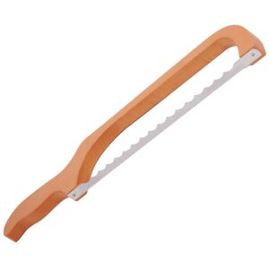 sourdough bread bow knife for homemade bread cutter - serrated bread saw slicer wooden knife - baguette cutter - hand crank bread slicer - texas bread knife - right-handed