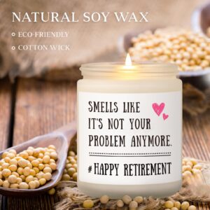 Retirement Gift for Woman - Funny Retirement Candle, Retirement Gifts for Women Men 2024, Happy Retirement Gifts for Coworker, Friends, Teacher, Boss, Nurse, Handmade, 7oz