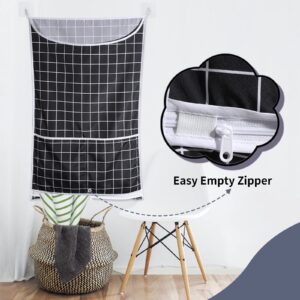 Hanging Laundry Hamper Bag with Adjustable Stainless Steel Door Hooks Best Choice for Holding Dirty Clothes and Saving Space