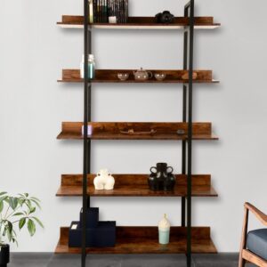 Vocuer 5 Tier Bookshelf Tall Bookcase bookcases and Book Shelves 5 Shelf Bookshelves and bookcases Wide Bookshelf for Bedroom Large Bookshelf Small Open Bookcase Shelf Book case Book Shelf for Office