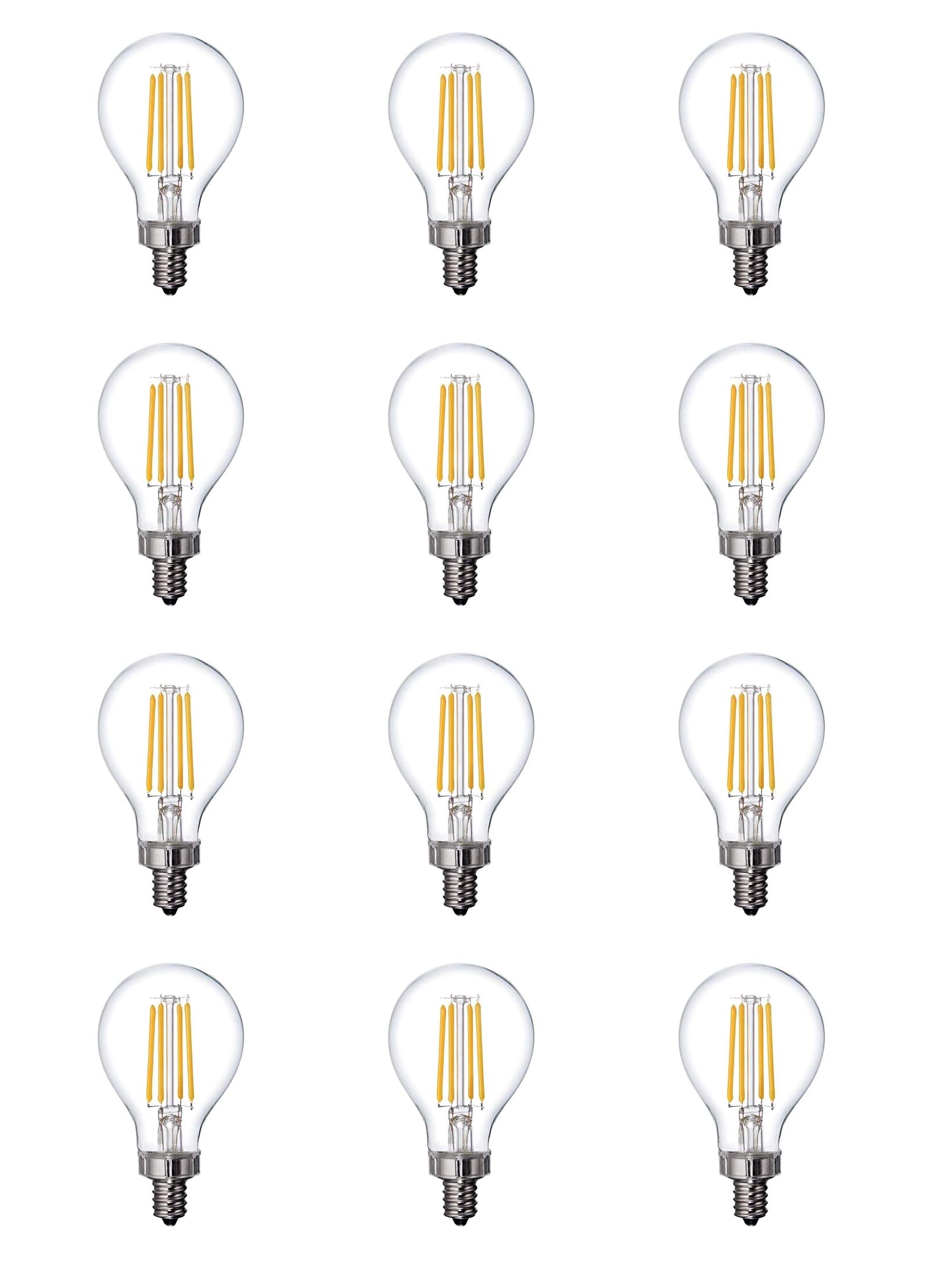 GE (case of 12 Bulbs) Relax LED 40 Watt Equivalent, Dimmable, Warm White A15 LED Light Bulb Candelabra Base