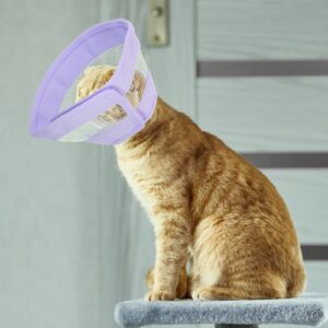 POPETPOP Compound Cone Collar cat Head Cone Dog Cone Collar cat cat Elizabethan Collar Soft cat Recovery Collar pet Collar Dog After-Surgery Collar Breathable PVC Small pet